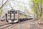 The RDC excursion train pauses at Minersville 